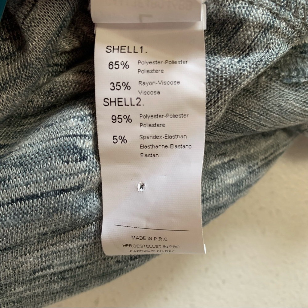 Cupshe Heather Grey Blue Drawstring Waist Jersey Romper Size Large NWT Beach - Picture 12 of 17